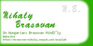 mihaly brasovan business card